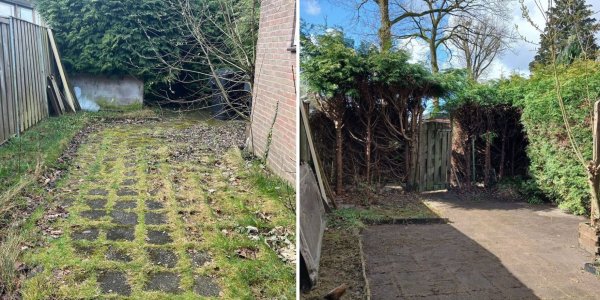 Foto: ‘Het betekent alles voor mij’: vrijwilligers geven Nunspeetse man zijn tuin én rust terug