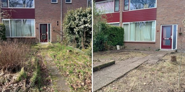 Foto: ‘Het betekent alles voor mij’: vrijwilligers geven Nunspeetse man zijn tuin én rust terug